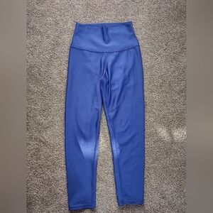 Alo electric blue athletic leggings XS Pilates yoga workout bright neon blue
